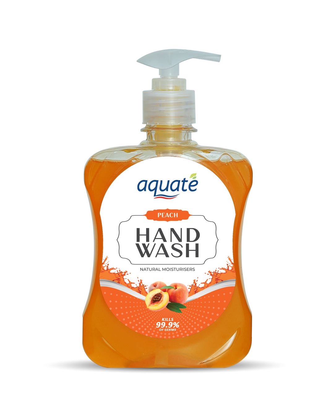 Aquate Hand Wash Rose Peach (500ml)